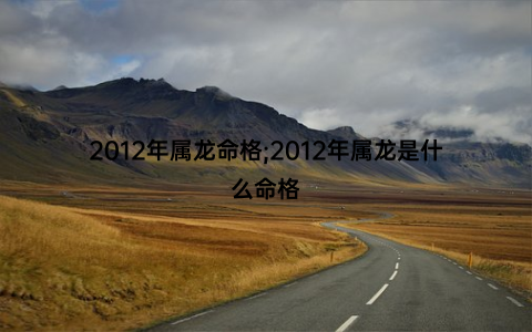 2012年属龙命格;2012年属龙是什么命格