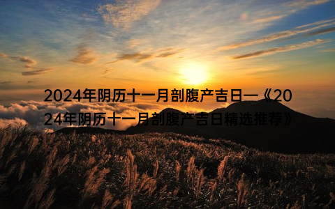 2024年阴历十一月剖腹产吉日—《2024年阴历十一月剖腹产吉日精选推荐》