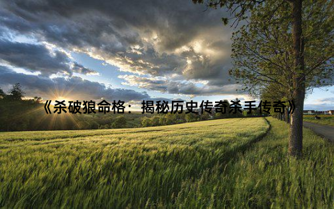 《杀破狼命格：揭秘历史传奇杀手传奇》