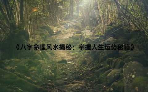 《八字命理风水揭秘：掌握人生运势秘籍》