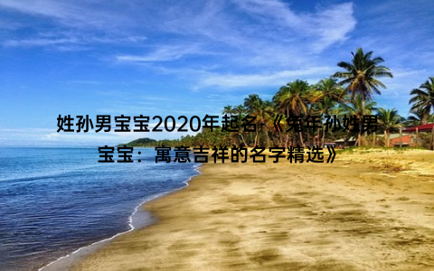 姓孙男宝宝2020年起名-《兔年孙姓男宝宝：寓意吉祥的名字精选》