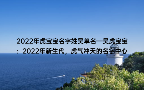 2022年虎宝宝名字姓吴单名—吴虎宝宝：2022年新生代，虎气冲天的名字中心