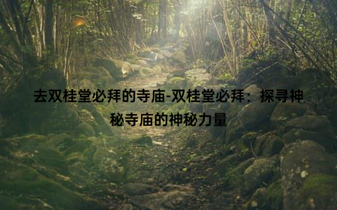 去双桂堂必拜的寺庙-双桂堂必拜：探寻神秘寺庙的神秘力量