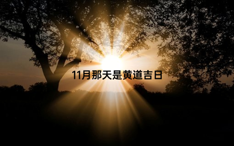 11月那天是黄道吉日