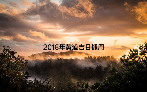 2018年黄道吉日抓周