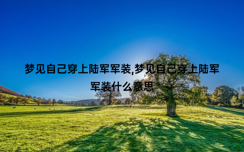 梦见自己穿上陆军军装,梦见自己穿上陆军军装什么意思