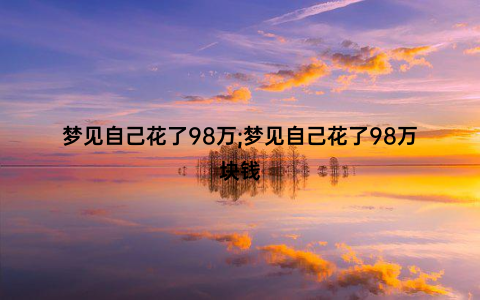 梦见自己花了98万;梦见自己花了98万块钱