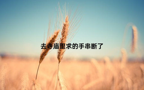 去寺庙里求的手串断了