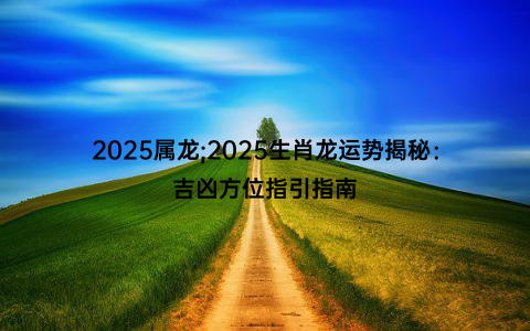 2025属龙;2025生肖龙运势揭秘：吉凶方位指引指南