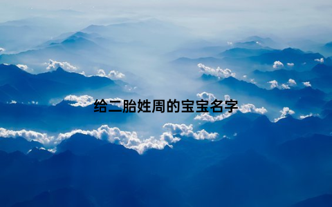 给二胎姓周的宝宝名字