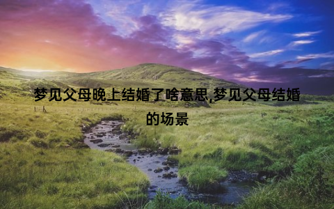 梦见父母晚上结婚了啥意思,梦见父母结婚的场景