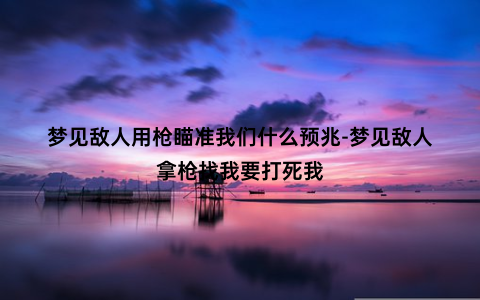 梦见敌人用枪瞄准我们什么预兆-梦见敌人拿枪找我要打死我