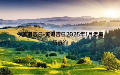 今黄道吉日-黄道吉日2025年1月老黄历查询