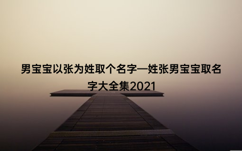 男宝宝以张为姓取个名字—姓张男宝宝取名字大全集2021