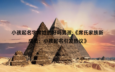 小孩起名字席姓的好吗男孩;《席氏家族新成员：小孩起名引发热议》