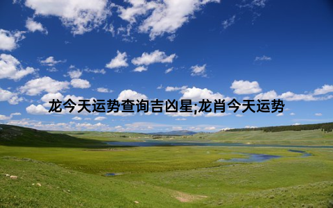 龙今天运势查询吉凶星;龙肖今天运势