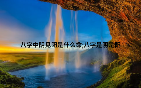 八字中阴见阳是什么命;八字是阴是阳