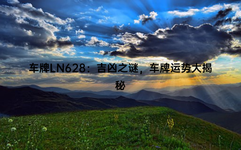 车牌LN628：吉凶之谜，车牌运势大揭秘