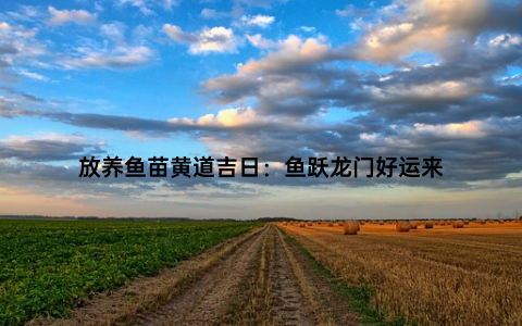 放养鱼苗黄道吉日：鱼跃龙门好运来