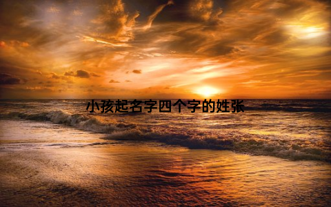 小孩起名字四个字的姓张
