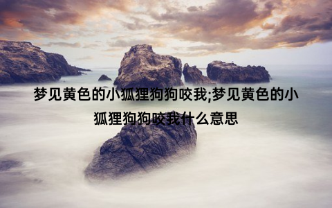 梦见黄色的小狐狸狗狗咬我;梦见黄色的小狐狸狗狗咬我什么意思