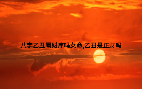 八字乙丑属财库吗女命,乙丑是正财吗