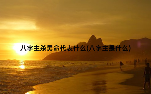 八字主杀男命代表什么(八字主是什么)